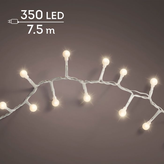 Lumineo Cherry LED fényfüzér melegfehér fénnyel 350 LED 75 m átlátszó kábellel