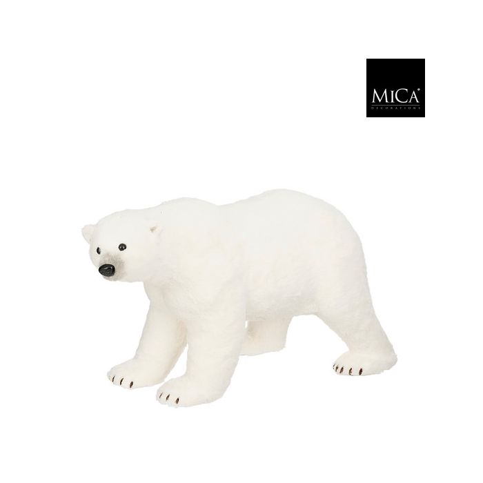 Fehér jegesmedve figura, hossz: 76; szélesség: 34; magasság: 42 cm