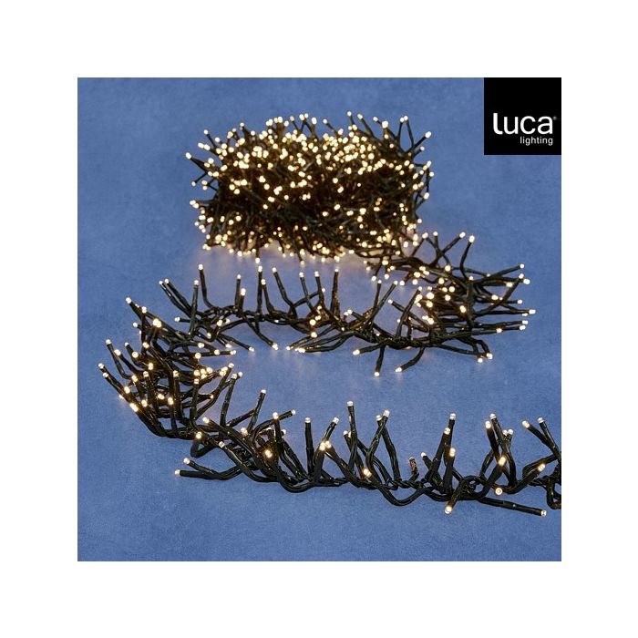 Luca Lighting Cluster LED fényfüzér melegfehér fénnyel 768 LED 56 m fekete kábellel