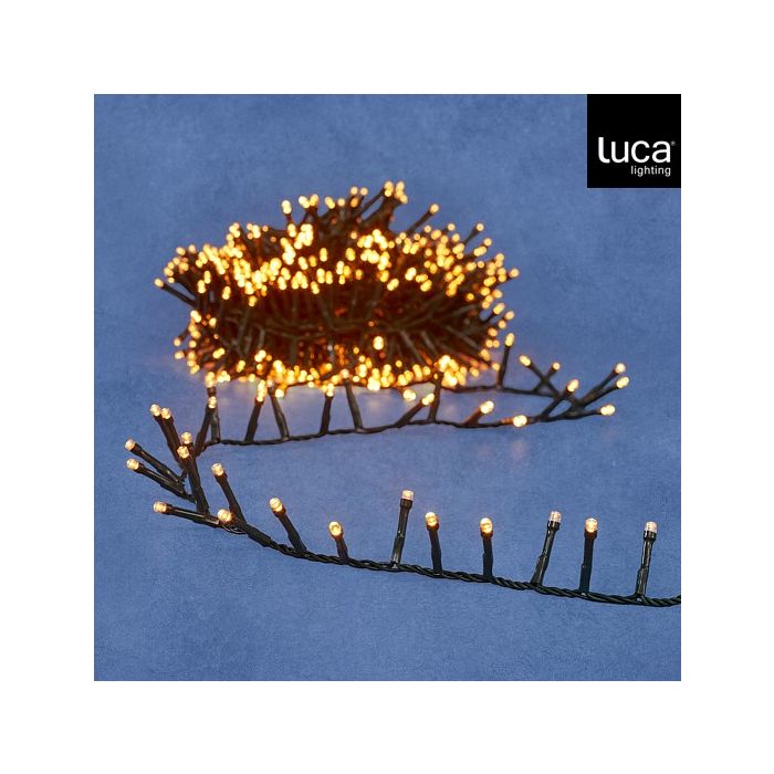 Luca Lighting Snake LED fényfüzér klasszikus fehér fénnyel 2000 LED 40 m fekete kábellel
