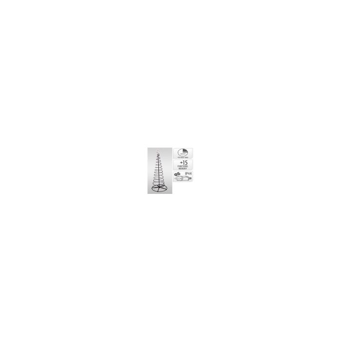 LED-es spirál dekorfa vízesés fénnyel, 640 LED, 180 cm