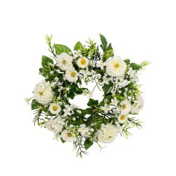 Bellis-Gypsophila koszorú fehér 22 cm