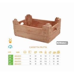 AnticoMestiere Cassetta Frutta agyag virágláda 31 cm