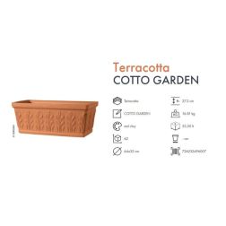 Deroma Cassetta Siena agyag virágláda 62 cm