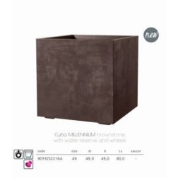 Deroma Cubo Millennium Barna műanyag növénytartó 49 cm