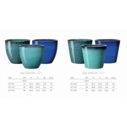 Deroma Vaso Azulejos 36 Mix Colori agyag cserép 36 cm