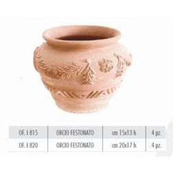Terracotte Italia Orcio Festonato agyag cserép 20 cm