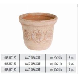 Terracotte Italia Vaso Girasole agyag cserép 25 cm