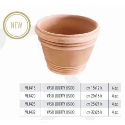 Terracotte Italia Vaso Liscio Liberty agyag cserép 32 cm