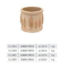Terracotte Italia Cilindro Cipressi agyag cserép 23 cm