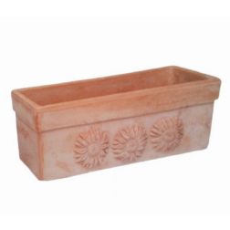 Terracotte Italia Cassetta Girasole agyag virágláda 37 cm