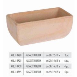 Terracotte Italia Cassetta Liscia agyag virágláda 45 cm