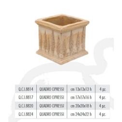 Terracotte Italia Quadro Cipressi agyag cserép 13 cm