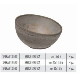 Terracotte Italia Sfera Etrusca agyag cser&eacute;p 15 cm