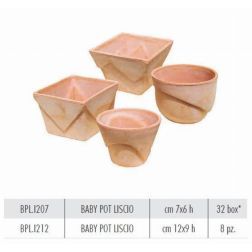 Terracotte Italia Baby Pot Liscio7X6H Cm agyag cserép 7 cm