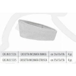 Terracotte Italia Cassetta Inclinata Bianca agyag virágláda 26 cm