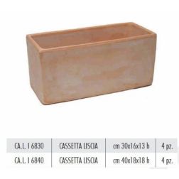 Terracotte Italia Cassetta Liscia Galestro agyag virágláda 30 cm