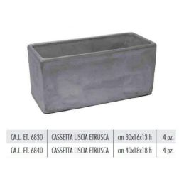 Terracotte Italia Cassetta Liscia Etrusca agyag virágláda 30 cm