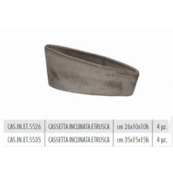 Terracotte Italia Cassetta Inclinata Etrusca agyag virágláda 36 cm