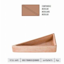 Terracotte Italia Vaso Triangolo Grande agyag cserép 45 cm