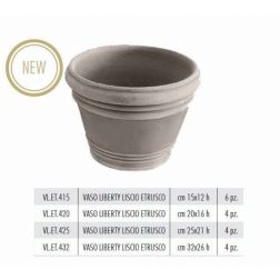 Terracotte Italia Vaso Liberty Etrusco agyag cserép 25 cm