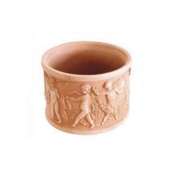 Terracotte Italia Cilindro Con Putti agyag cserép 20 cm