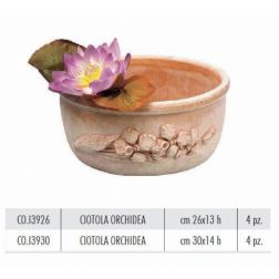 Terracotte Italia Ciotola Orchidea agyag cserép 30 cm