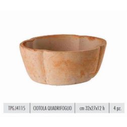 Terracotte Italia Ciotola Quadrifoglio agyag cserép 32 cm