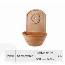 Terracotte Italia Fontana Pannello Vasca cm agyag növénytartó