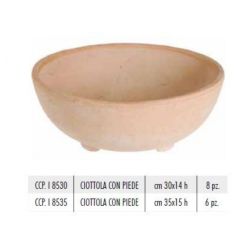 Terracotte Italia Ciotola Con Piede agyag cserép 30 cm