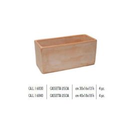 Terracotte Italia Cassetta Liscia agyag virágláda 30 cm