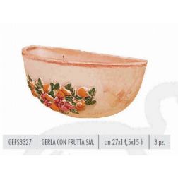 Terracotte Italia Gerla Con Frutta Sm. agyag cserép 27 cm