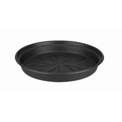 Elho Green Basics Saucer 29 cm Living Black műanyag alátét