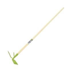 Villás kapa egyenes fa nyéllel zöld, 130 cm