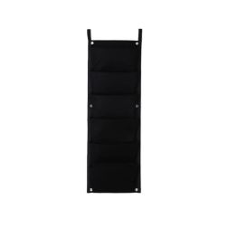 Zsebes fali növénytartó filcből fekete 30x10x H100 cm