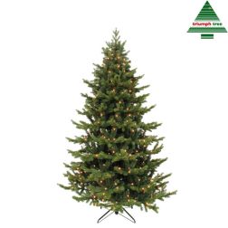 Sherwood zöld deluxe műfenyő beépített LED világítással (288 LED), 215x135x135 cm