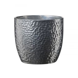 soendgen Boston Metallic Sh Silver 27 cm kerámia kaspó