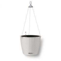 Lechuza NIDO Cottage 28 cm műanyag felakasztható kaspó light grey