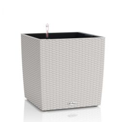 Lechuza CUBE Cottage Light Grey műanyag növénytartó 40 cm