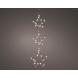 Mikro LED akril csillag elemes dekorfény 48 égővel, 58 cm