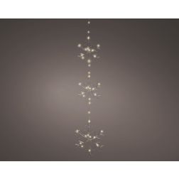 Mikro LED akril hópehely elemes dekorfény 44 égővel, időzítővel, 62 cm