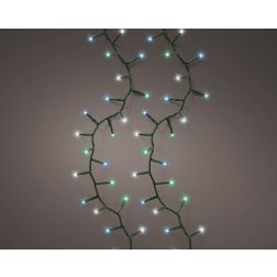 LED kompakt fényfüzér zöld színben 500 égővel, 8 funkcióval és csillogó fényeffekttel, 11 m