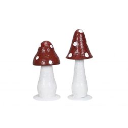 Gomba dekoráció 2 féle 10 x 20,5 cm / 10 x 25 cm