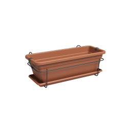 Artevasi Venezia Plant Box Balcony Kit Terracotta műanyag virágláda 60 cm