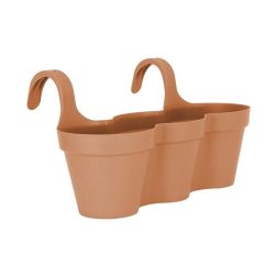 Artevasi Capri Balcony Triple Light Terracotta műanyag növénytartó 54 cm