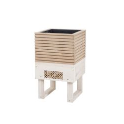 Fenyőfa növénybox rovarmenedékkel 33 x 33 x 54 cm