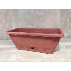 Il-pe terracotta virágláda tálcával, 40 cm