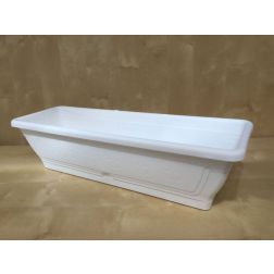 Il-pe fehér virágláda tálcával, 60 cm