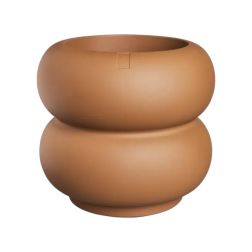 Elho Amber roll alacsony műanyag kaspó karamell színben 43 cm