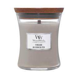 WoodWick Fireside közepes üveg illatgyertya